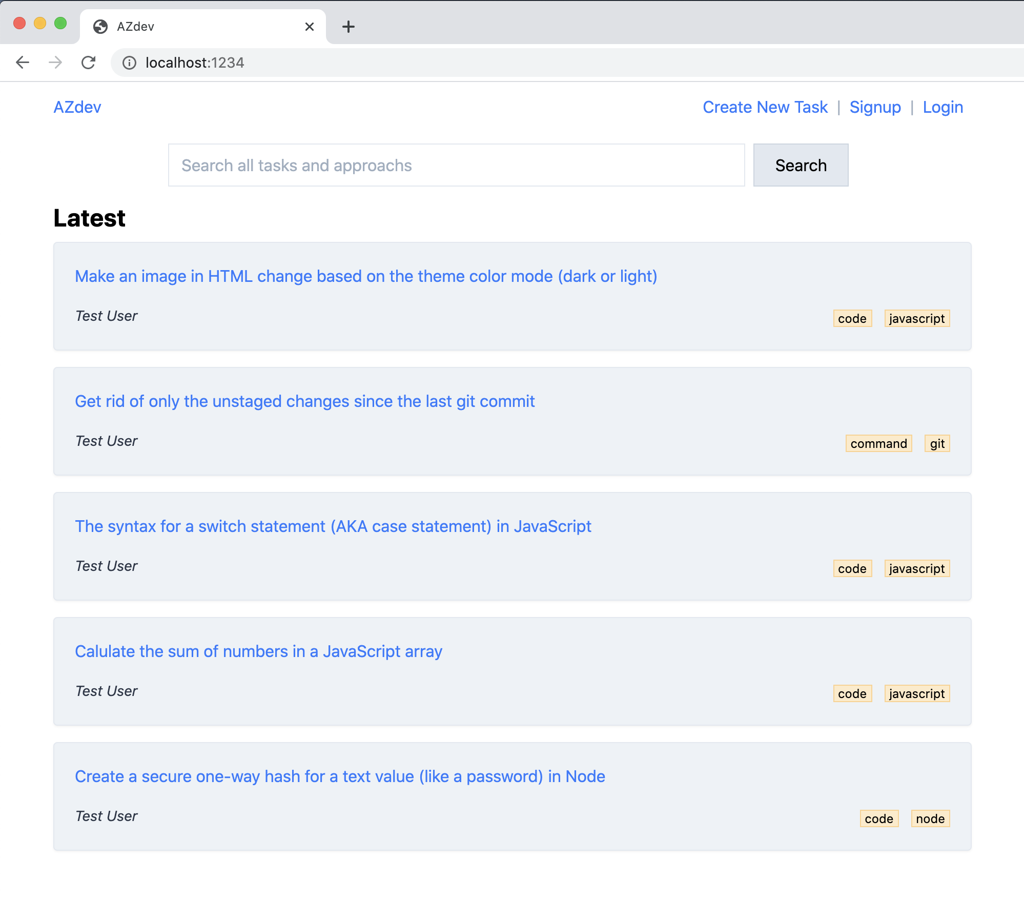 azdev home page
